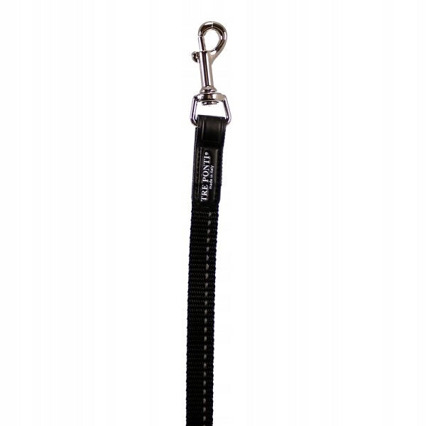 Dog LANYARD TRE PONTI Mesh Black SOFT handle 180cm LONG Brand Tre Ponti