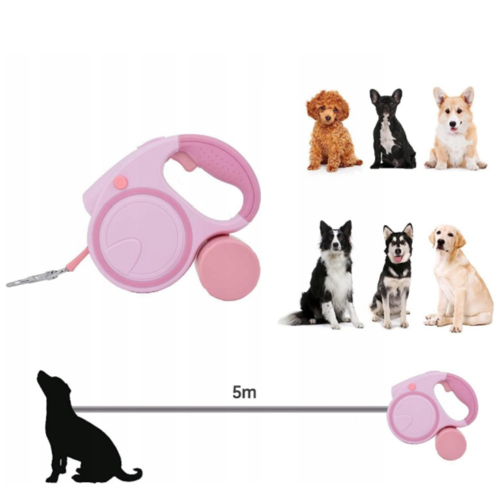 Dog Lanyard Automatic 5m With Flashlight Long Bag Container Led Lock Packaging status original