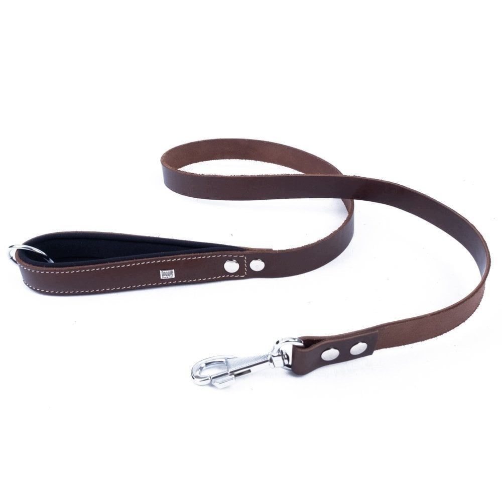 Dog Lanyard Leather 2,5x120cm Soft Handle Brown Packaging status original
