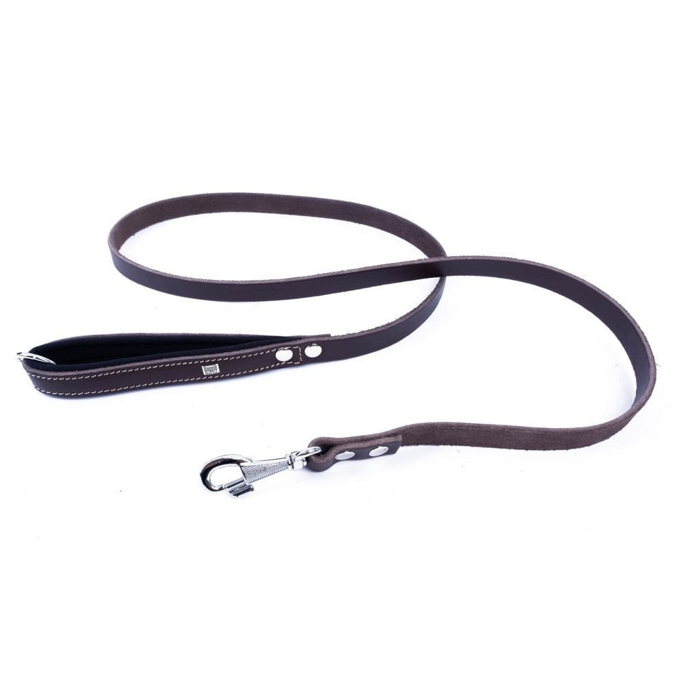 Dog Lanyard Leather 2x140cm Soft Handle Brown Packaging status original