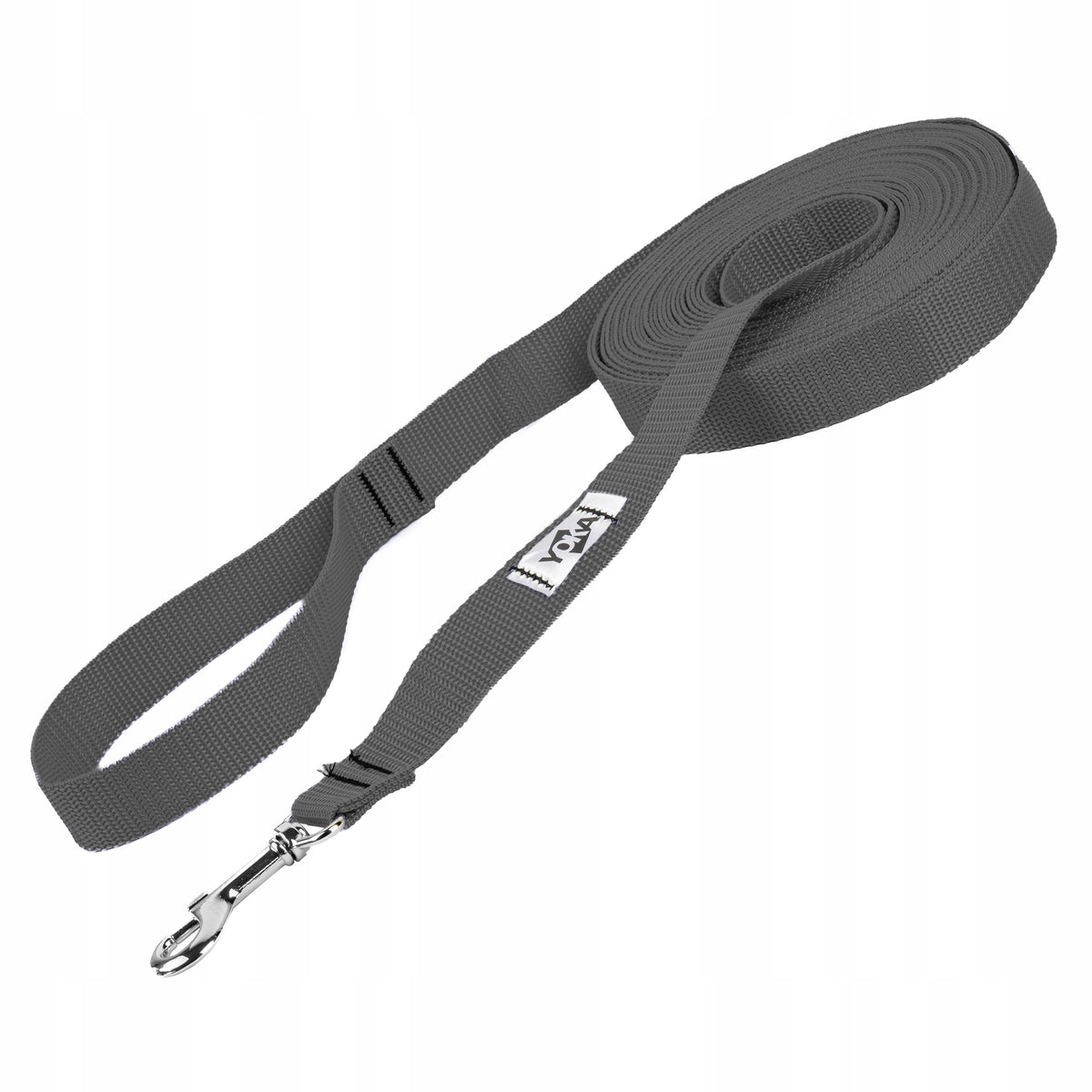 Dog Lanyard WIDE TRAINING LONG TAPE 10m GREY
