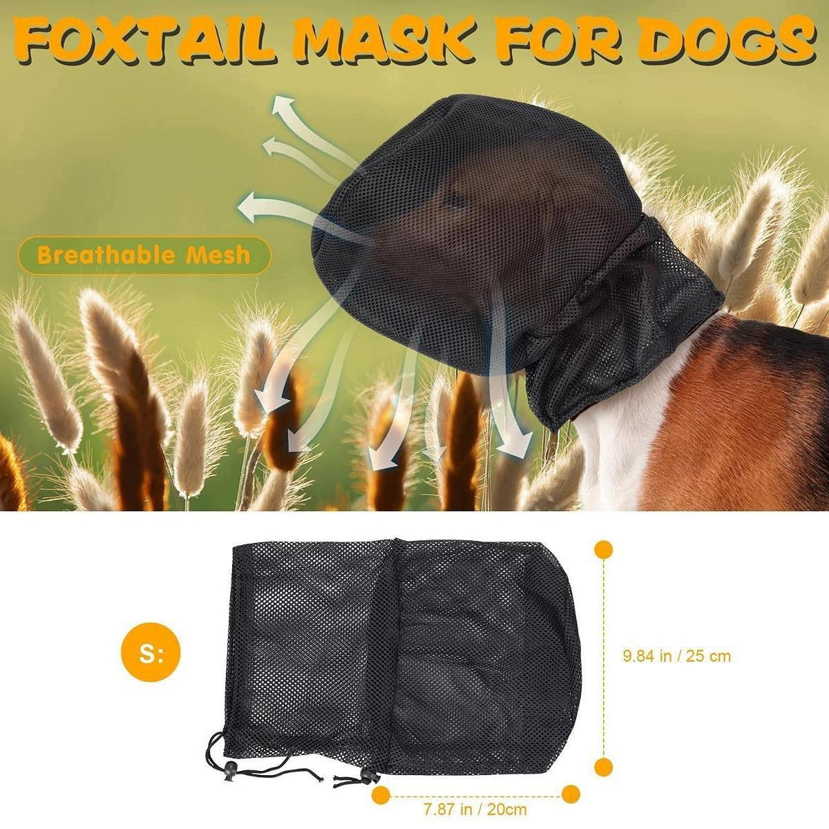 Dog Mask Protector Dog Protection Hood for Hiking Walking Outdoor XL Packaging status original