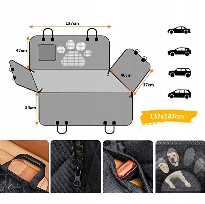 Dog Mat for Car Seat Cover Waterproof Trunk Size multipurpose