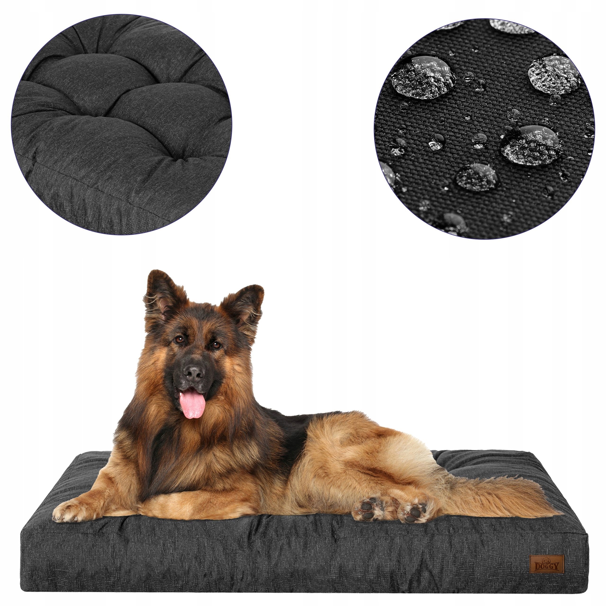 Dog Mattress Waterproof Quilted Bedding for Large Dogs XL 120x90 cm