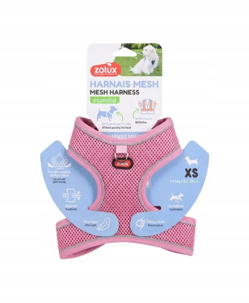 Dog Mesh Breathable Harness XS Pink