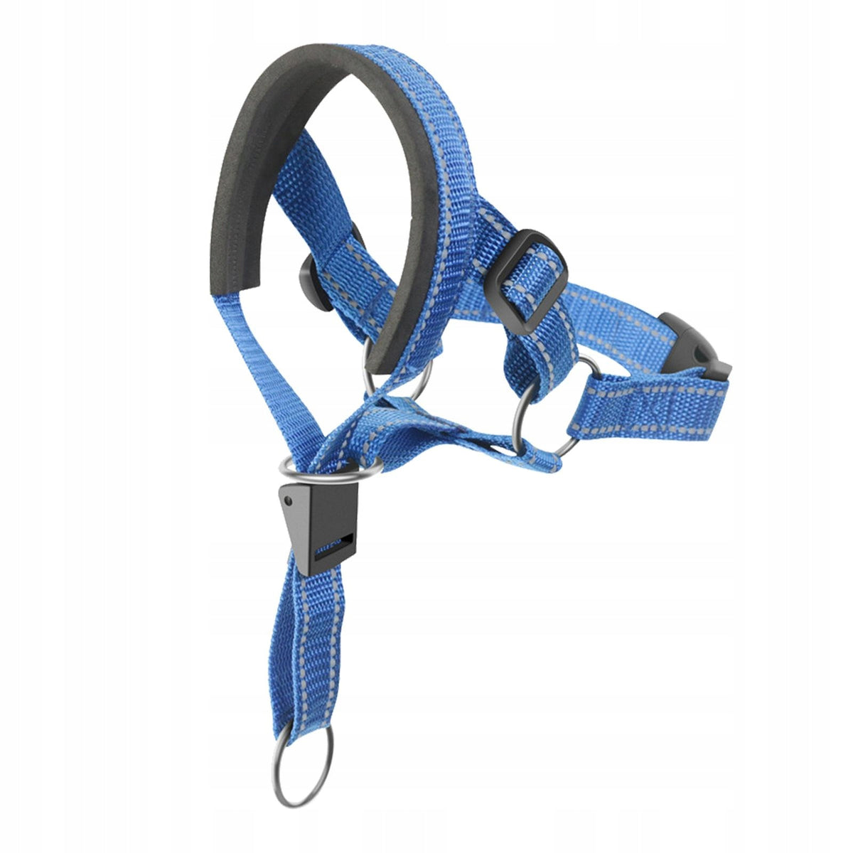 Dog Mouth Cover Prevent Biting Chewing Metal Buckle Dogs Muzzle Blue Size M