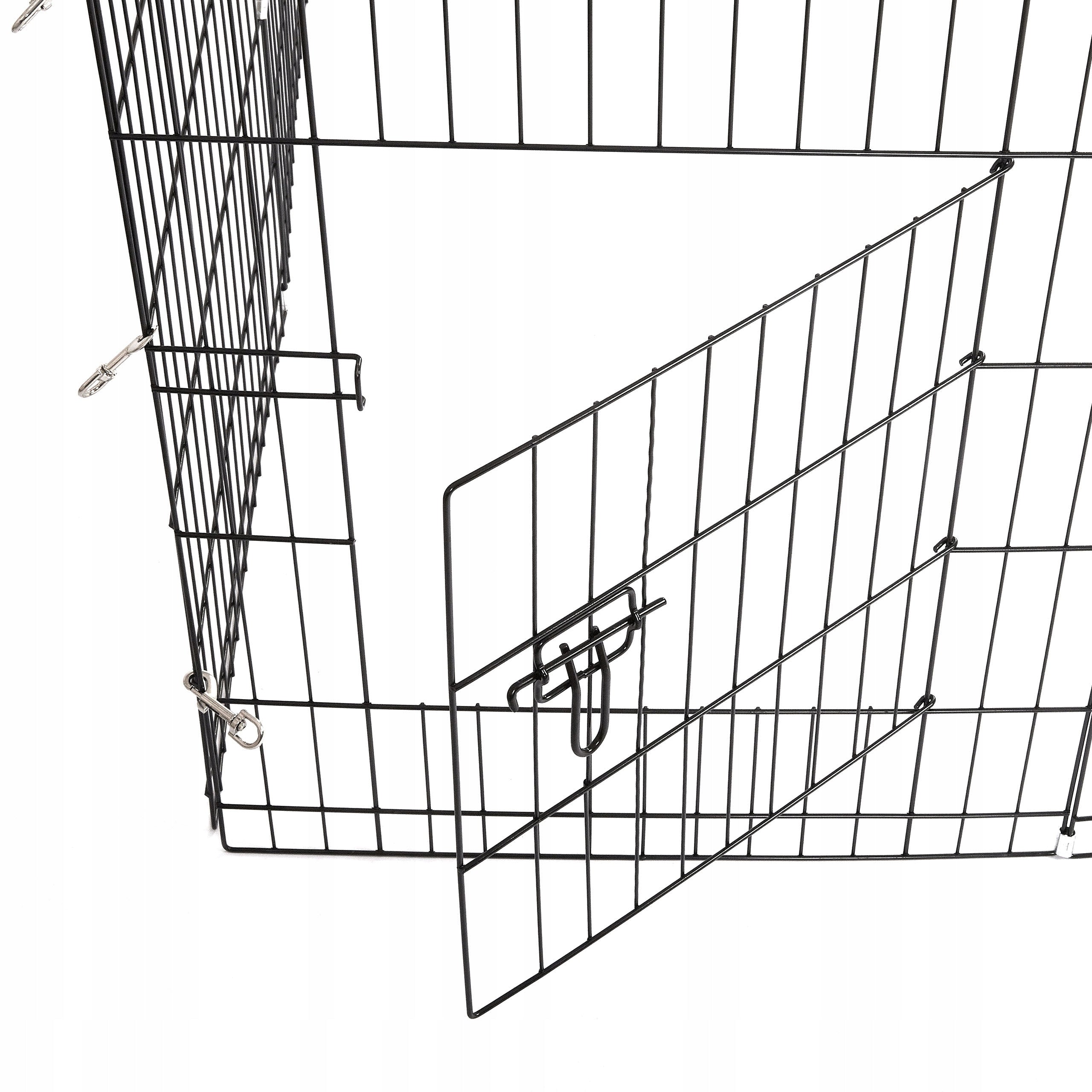 Dog Playpen Metal Folding 8 Panels 76x61 with Threshold M Light Happet Kind playpen