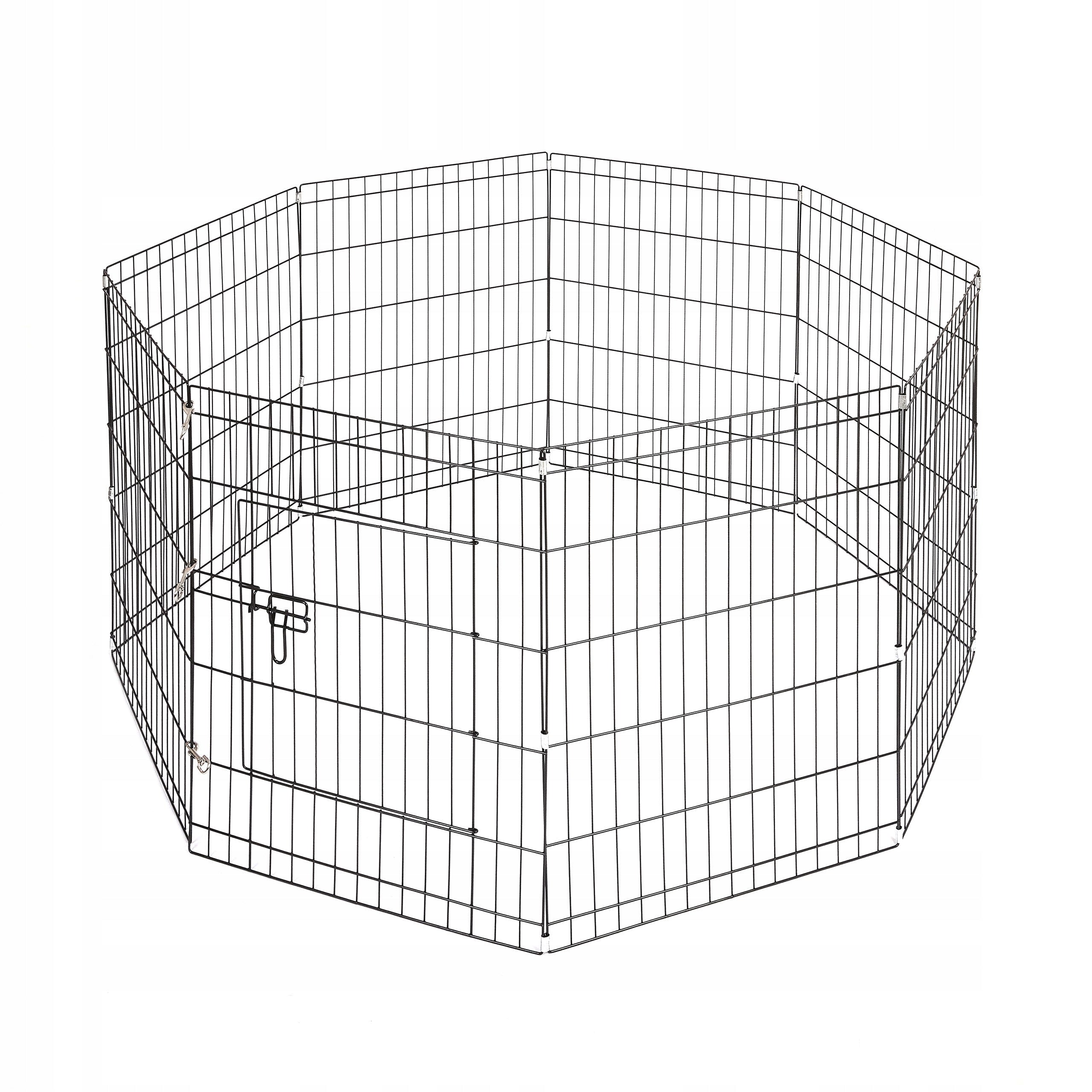 Dog Playpen Metal Folding 8 Panels 76x61 with Threshold M Light Happet Trade name Kojec dla psa z progiem, M light - 8 paneli 76 × 61 cm