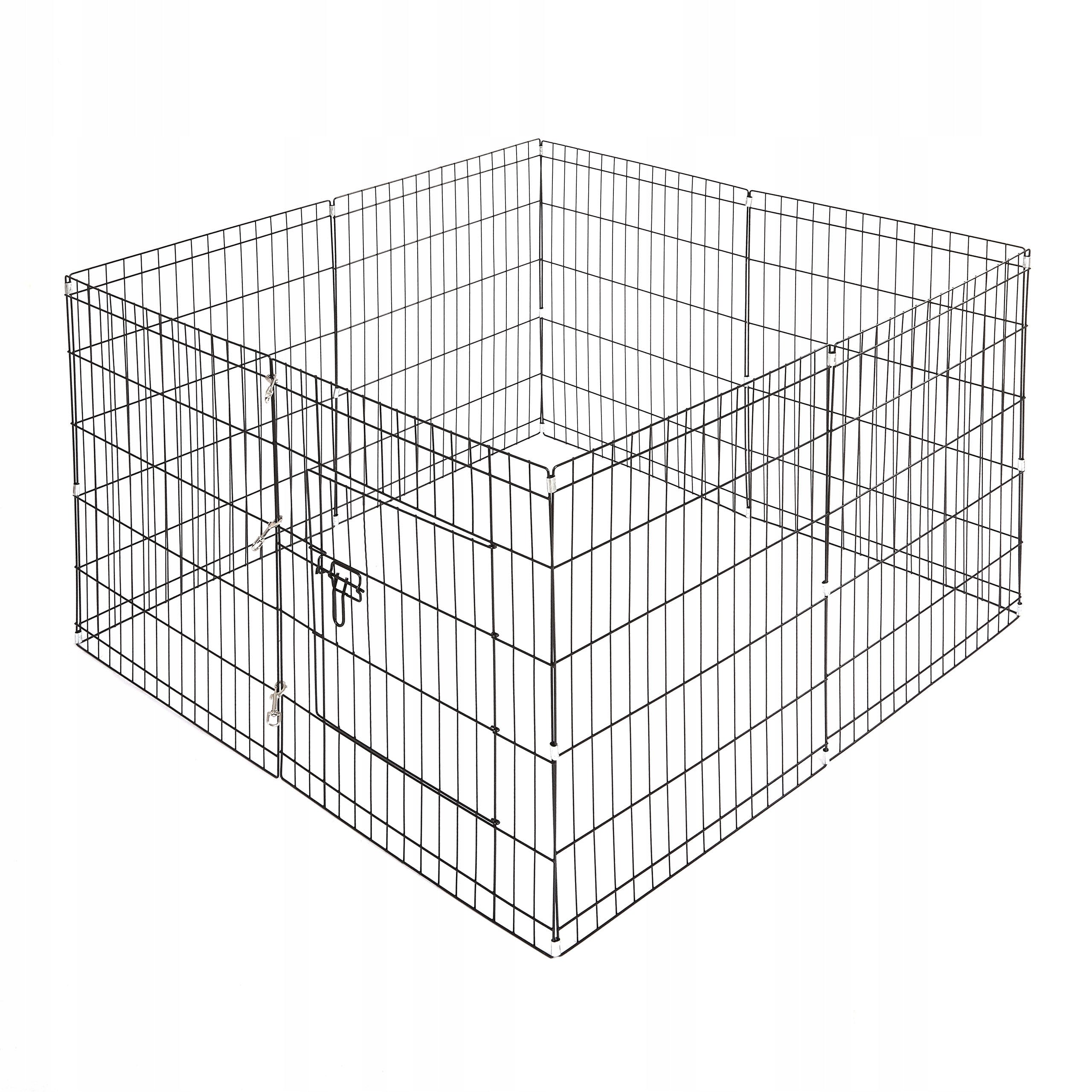 Dog Playpen Metal Folding 8 Panels 76x61 with Threshold M Light Happet