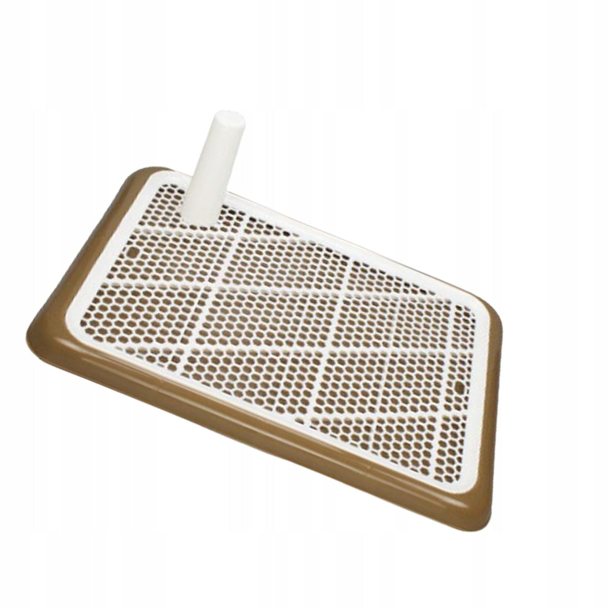 Dog Potty Toilet Portable Reusable with Urinary Column, Dogs Urinal Brown