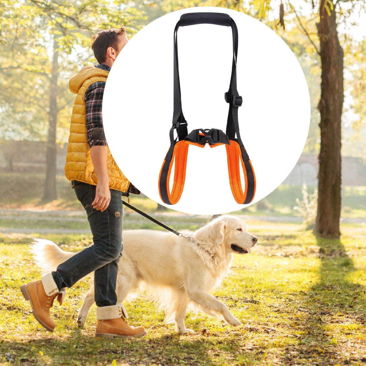 Dog Sling Leg Support Walking Rear Legs Old, Disabled Dogs Dog Lift S