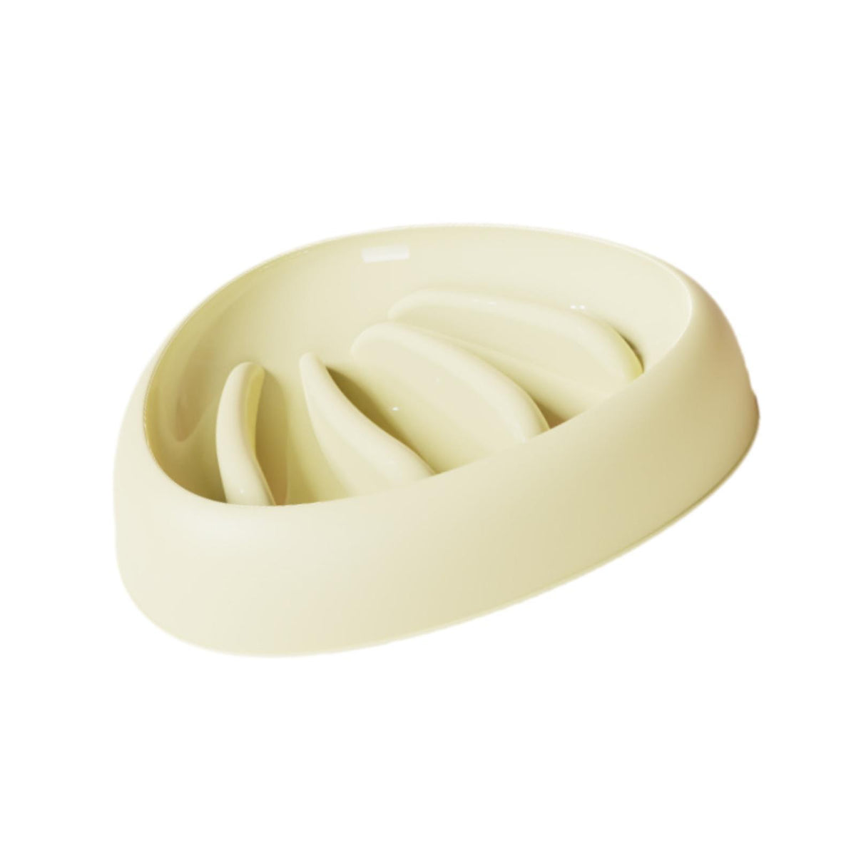 Dog Slow Feeder Dog Dish Educational Foraging Toy Non Slip Treat Yellow