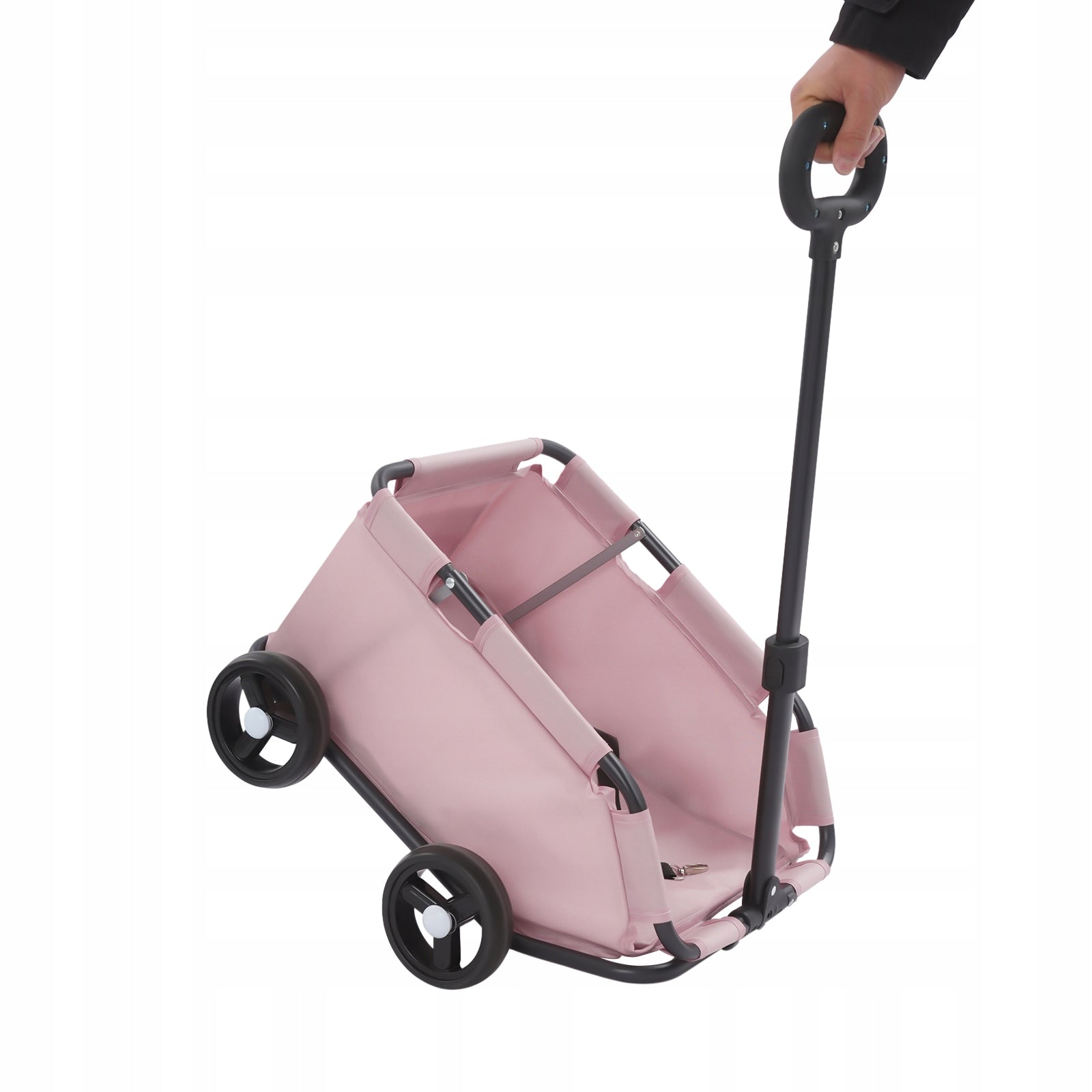 Dog Stroller 4 Wheels Folding Dog Cart Pet Stroller for Shopping Walking Size XS