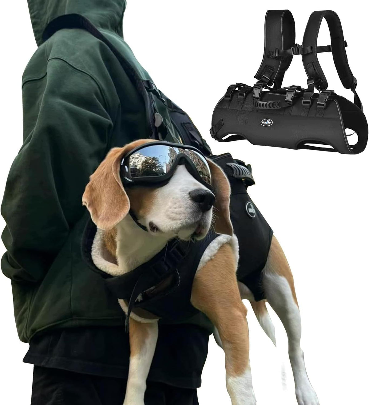 Dog Support Belt Adjustable Dog Lifting Backpack 7-15kg