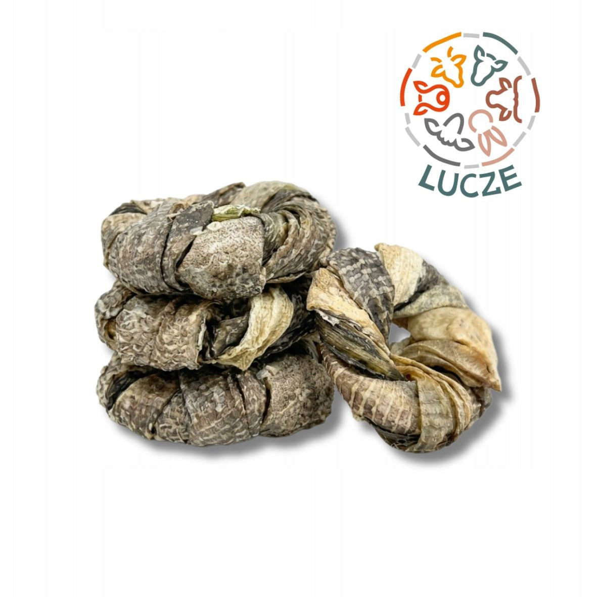 Dog TREAT Cod Skin Ring 4 Pack 100% Natural Fish Teether Manufacturer code 5906109637619