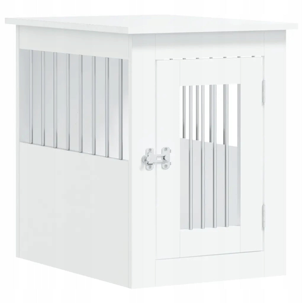 Dog Table-Cage 2in1 White 45x62x59 cm
