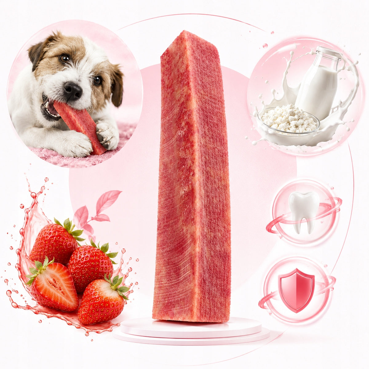 Dog Teether Natural Treat Himalayan Cheese PSOWO Strawberry S Brand psowo