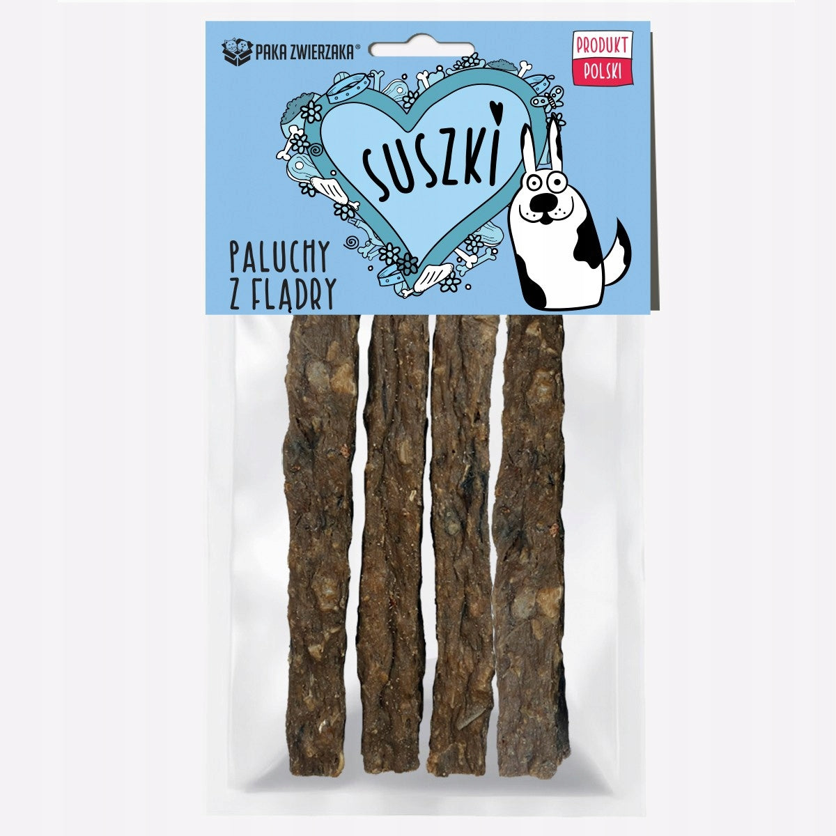 Dog Teether Paka Zwierzaka Dry Flounder Fingers 4 Pack 60 g