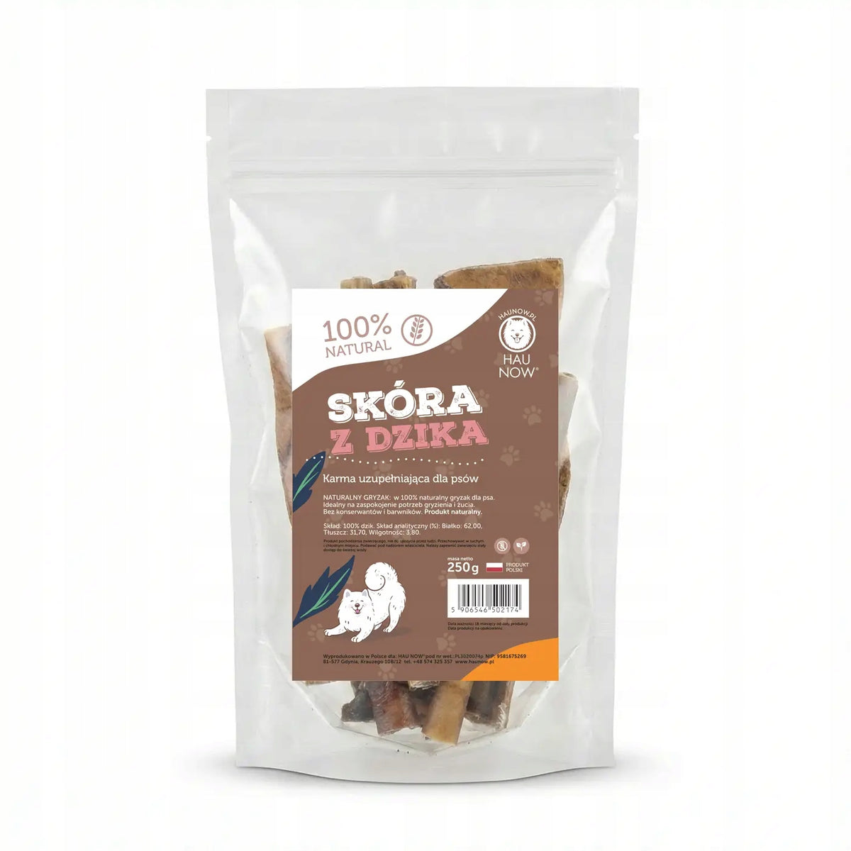 Dog Teether Wild Skin 250g Natural Grain Free Monoprotein Treat