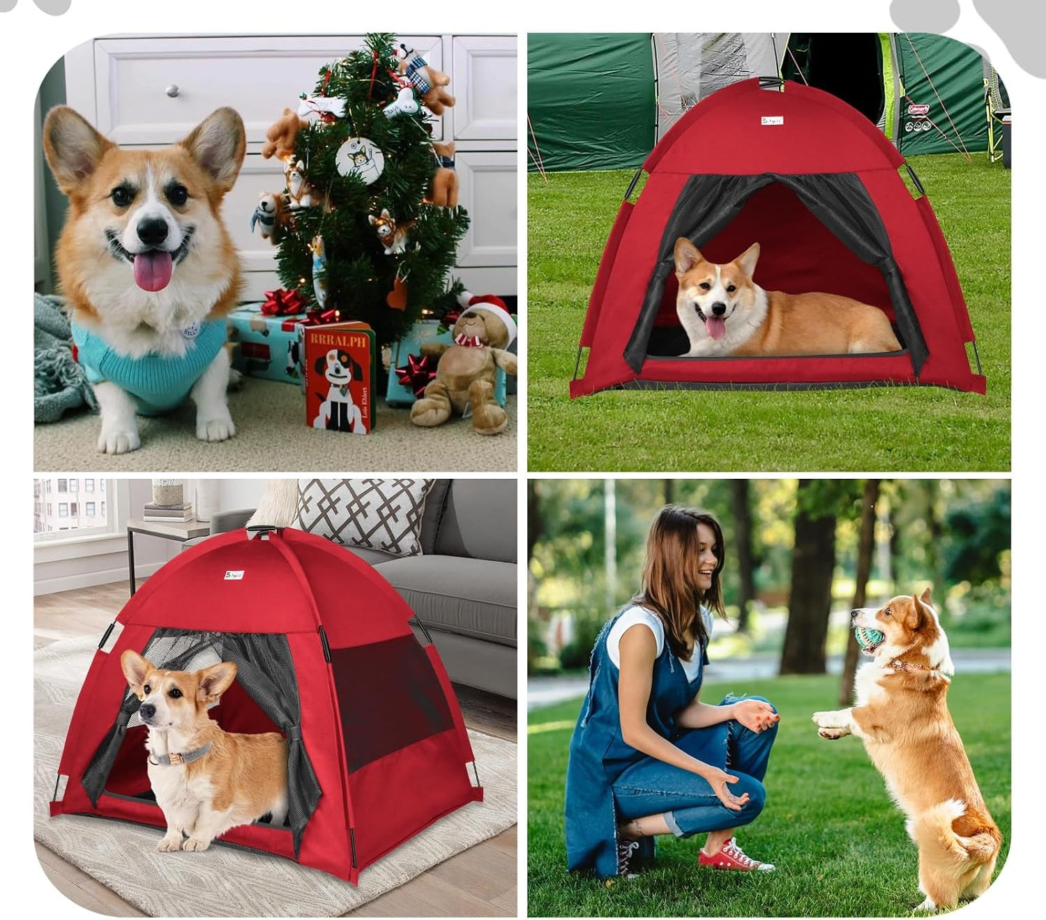 Dog Tent Cat Tent Size L Red Product width 60 cm