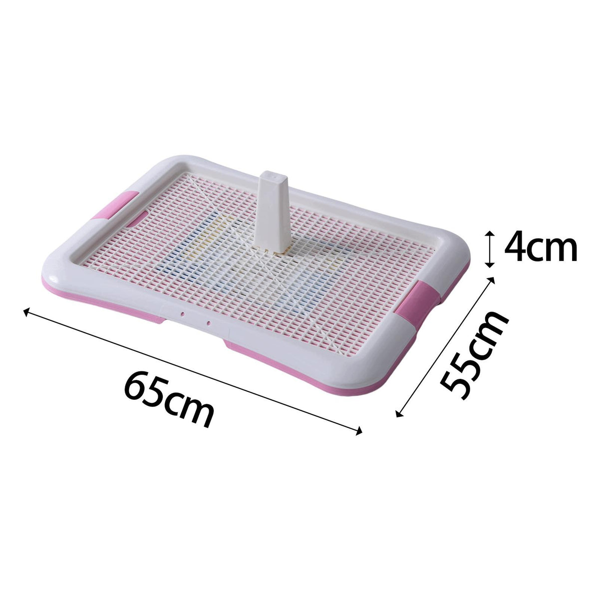 Dog Toilet, Puppy Pee Tray with Urinary Column, Pet Cat Litter Box, XL Pink Packaging status original