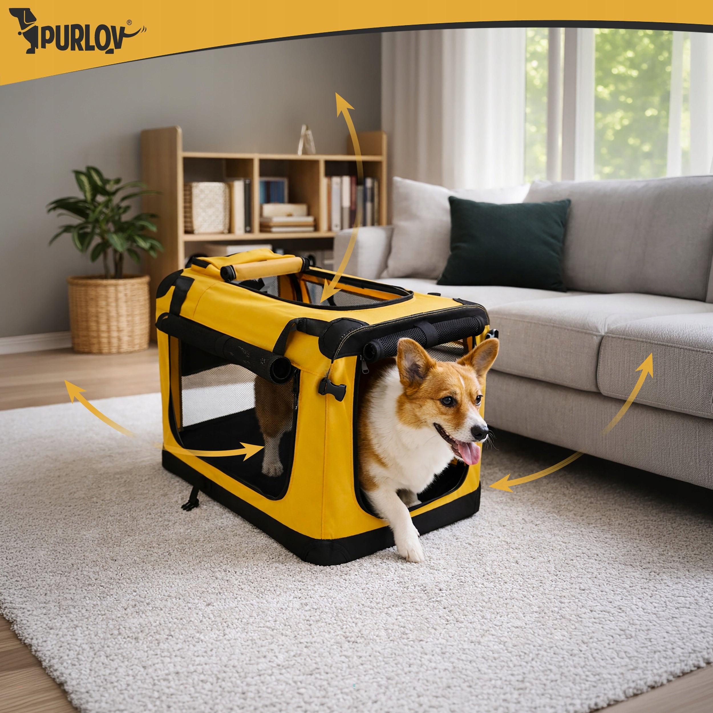 Dog Transporter Carrying Bag Folding Playpen Large for Car Main material synthetic material