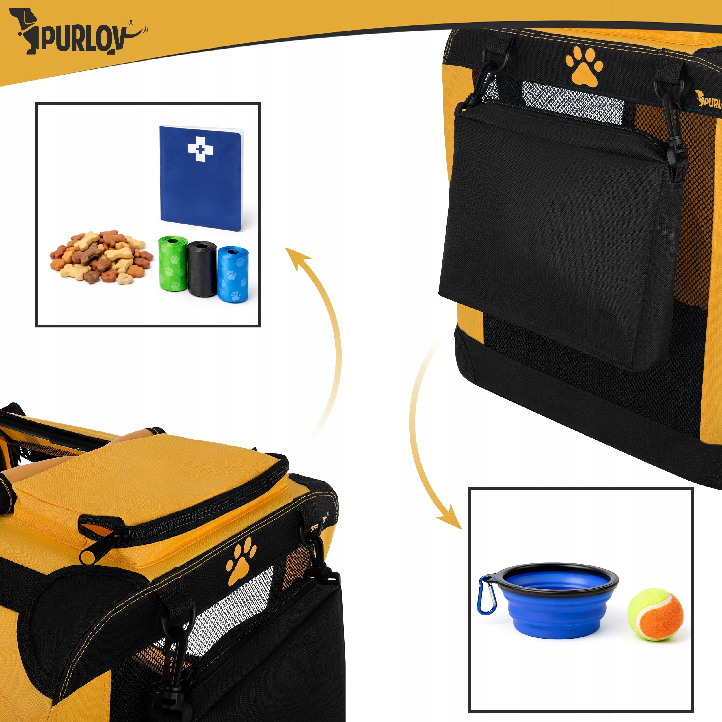 Dog Transporter Carrying Bag Folding Playpen Large for Car Size M