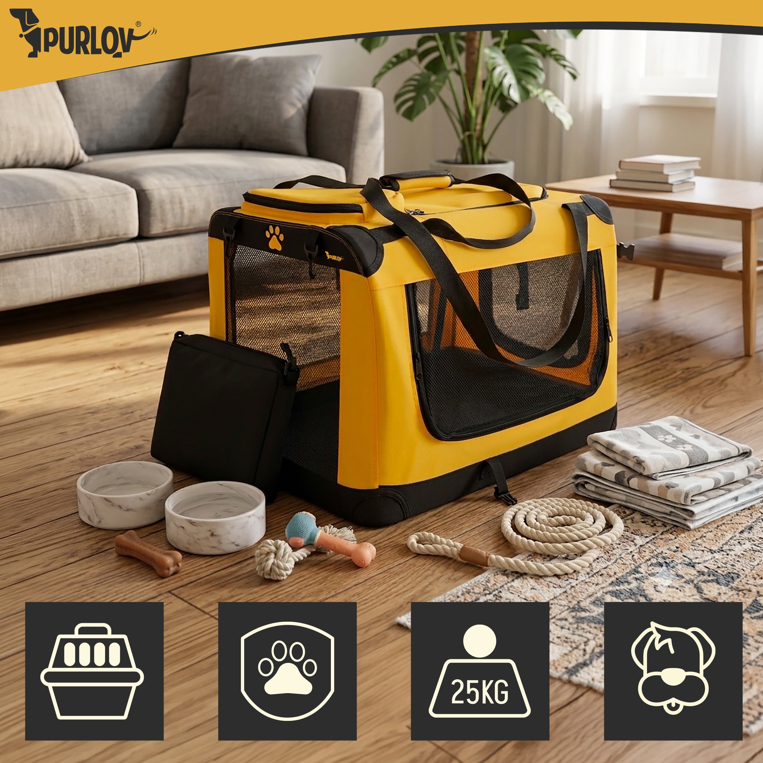 Dog Transporter Carrying Bag Folding Playpen Large for Car Trade name Transposrter Torba Transportowa Składana ze Stelarzem