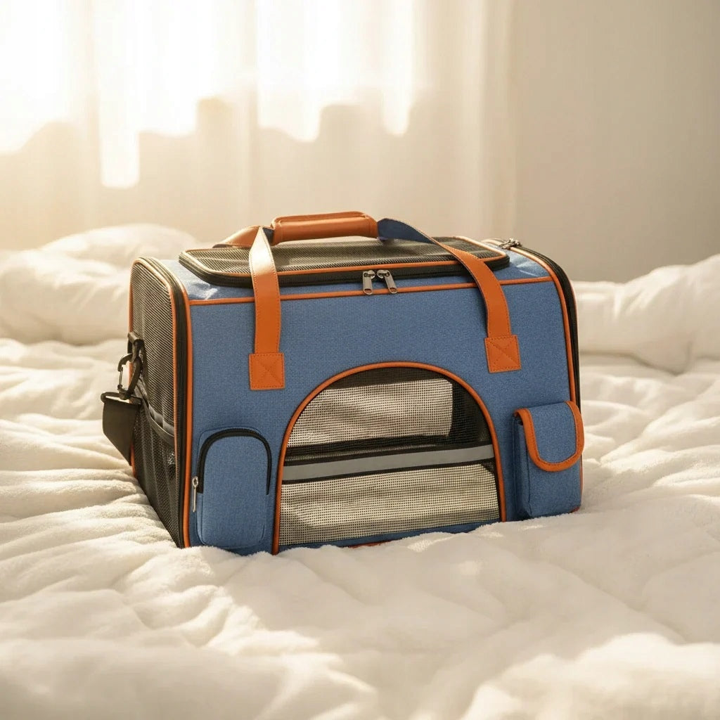 Dog Transporter for Car Blue Large 50x30x30cm Car Bag Kind bag