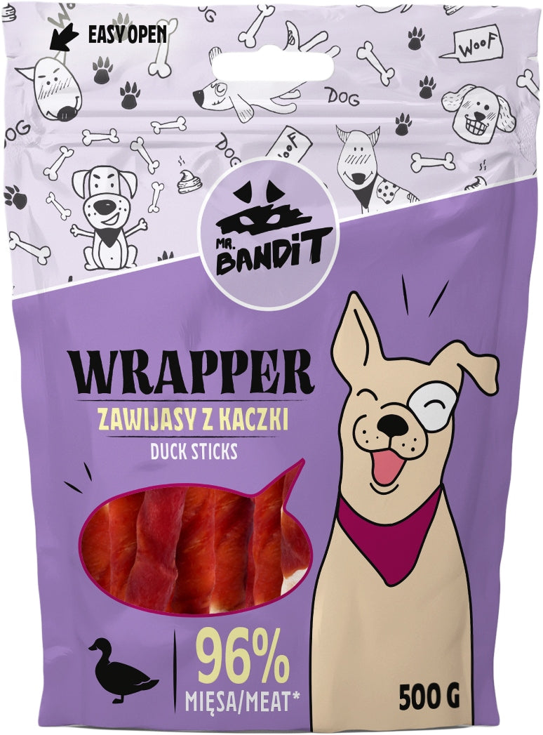 Dog Treat Duck Wrappers Mr. Bandit Wrapper 500g