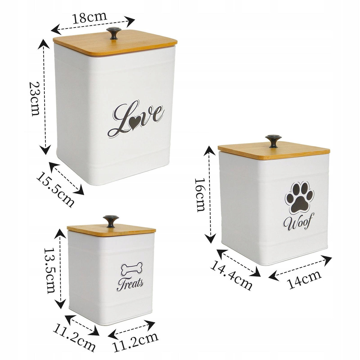 Dog Treat Storage Container Set of 3 with Lid Organizer Multifunctional Manufacturer code 10664096595