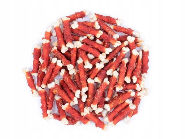Dog Treat Teethers Meat Limestone Cubes Wrapped in Duck 500g