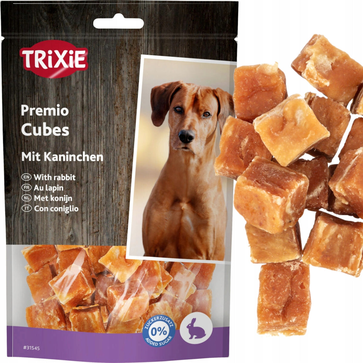 Dog Treat Trainers Rabbit Cubes Trixie PREMIO 100g