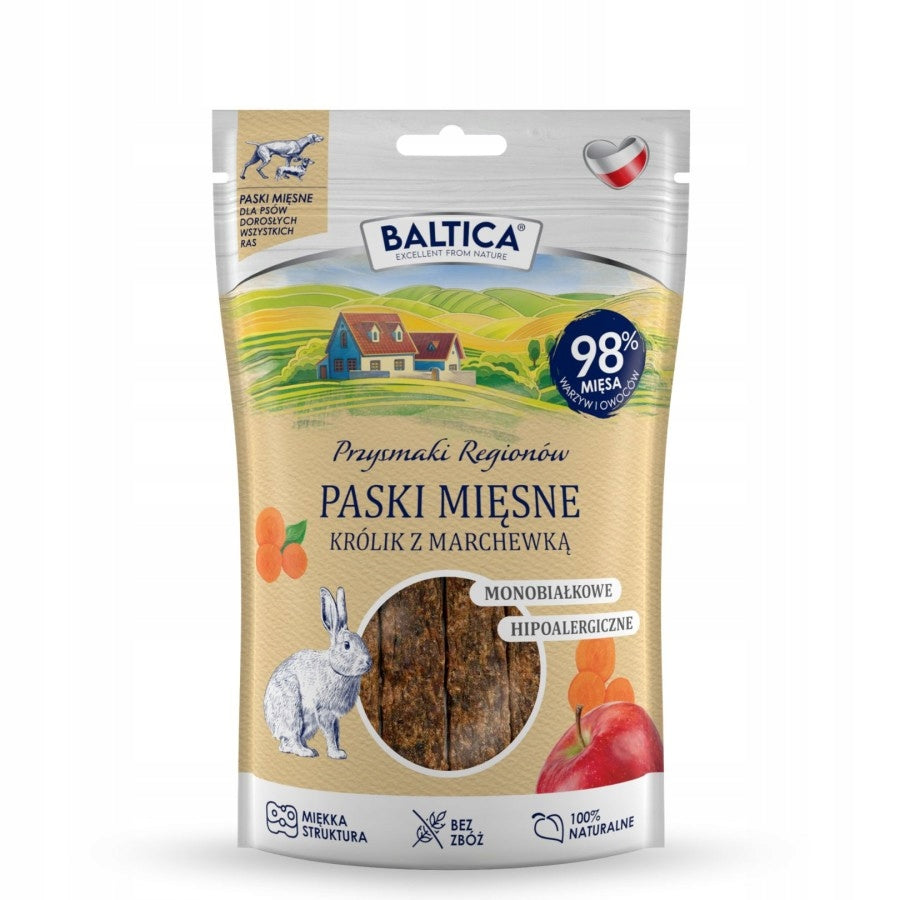 Dog Treats Baltica Rabbit Meat Strips with Carrot 90 g