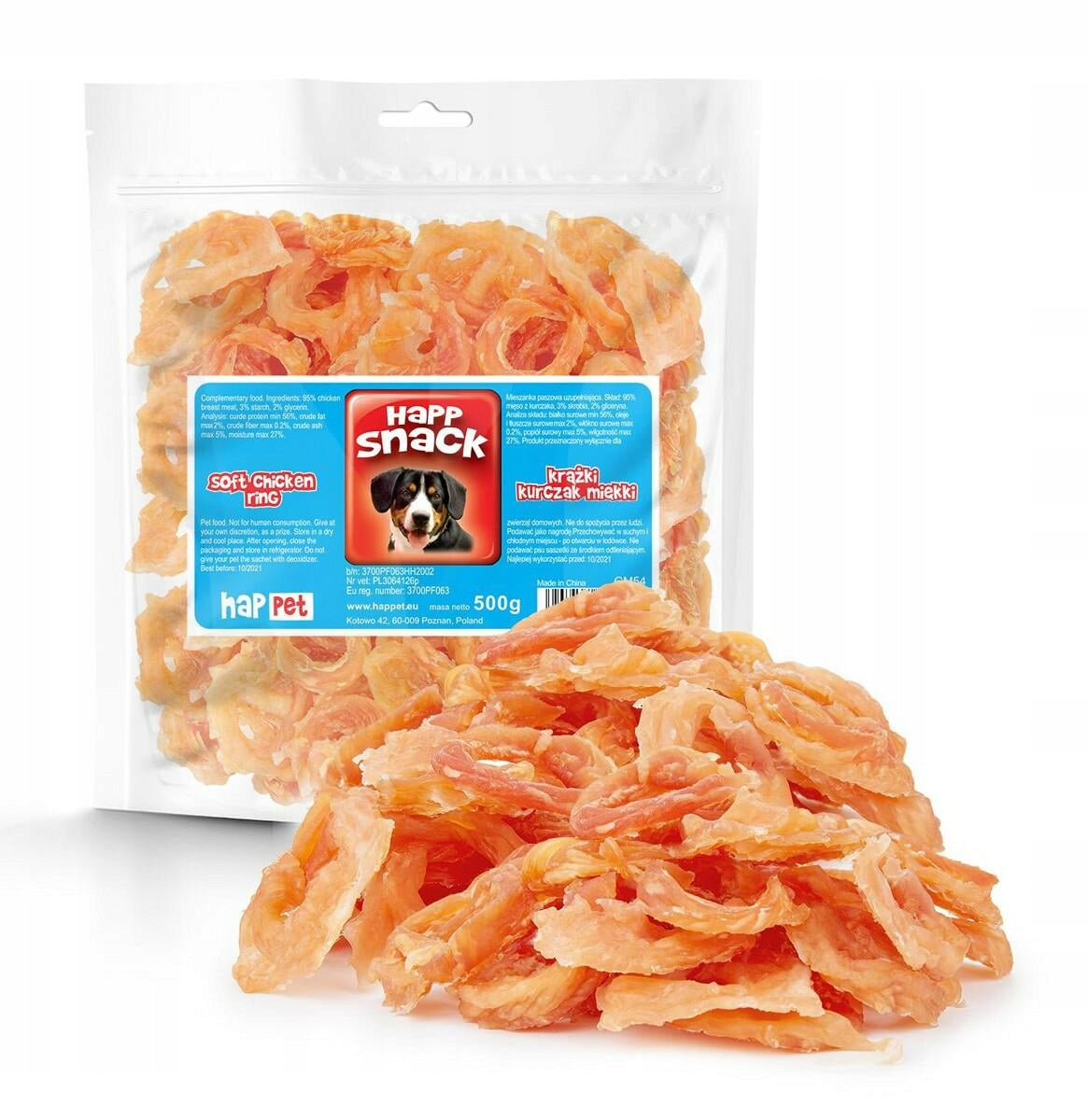 Dog Treats Soft Discs Chicken 500 g Reward Training Happet