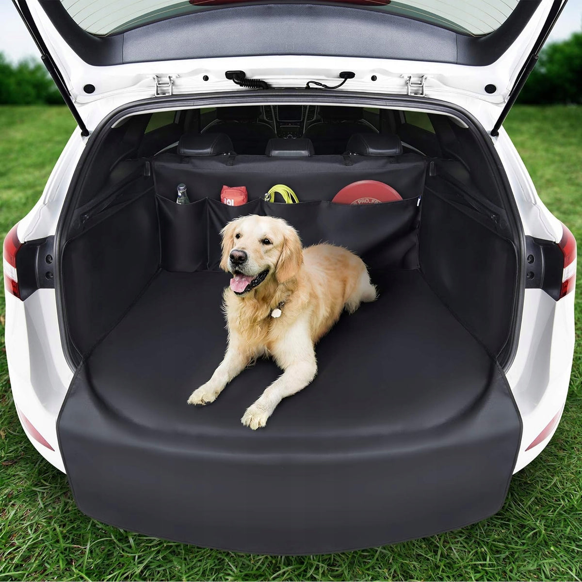 Dog Trunk Cover with Side Cover, Organizer Function, Universal