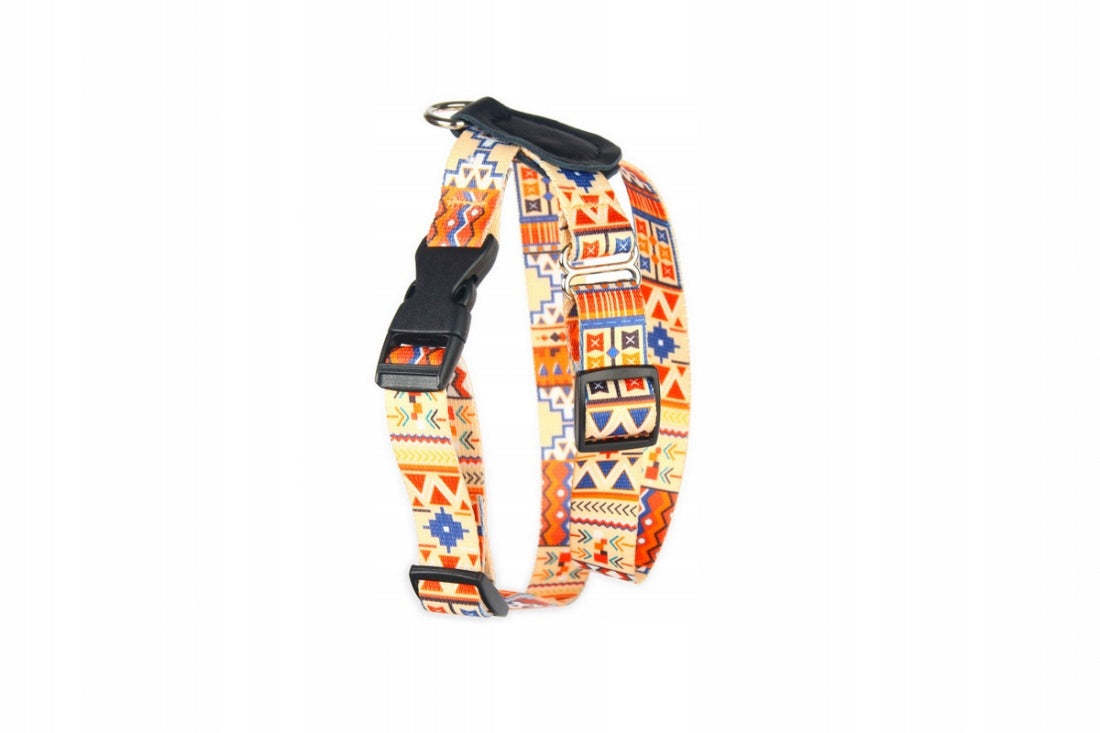 Dog Walking Harness with Boho Leather 20mm 36-60c