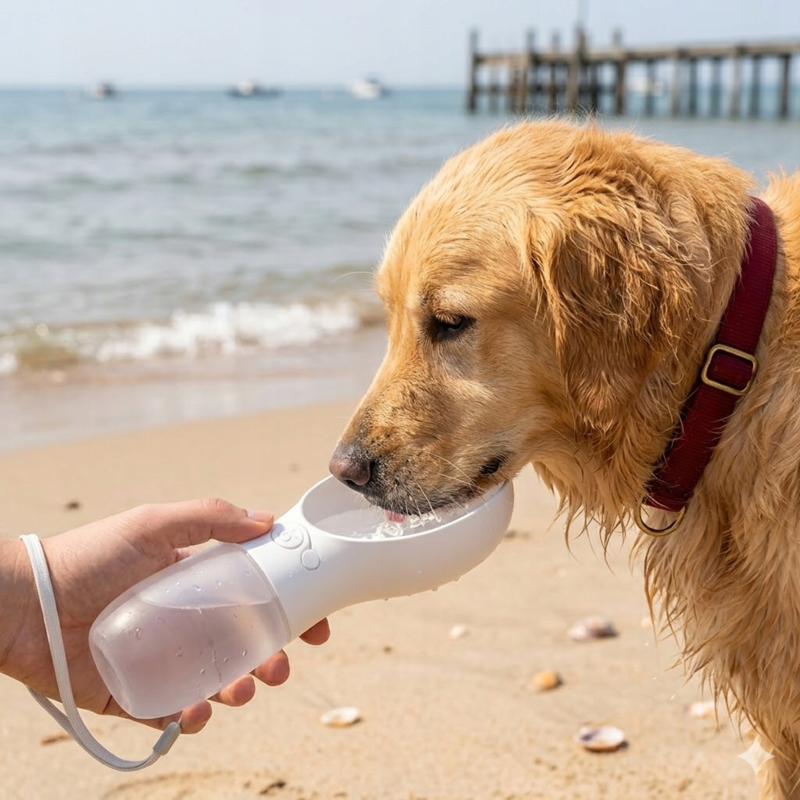 Dog Water Bottle 350ml Portable Travel – BPA Free Antibacterial Brand no brand