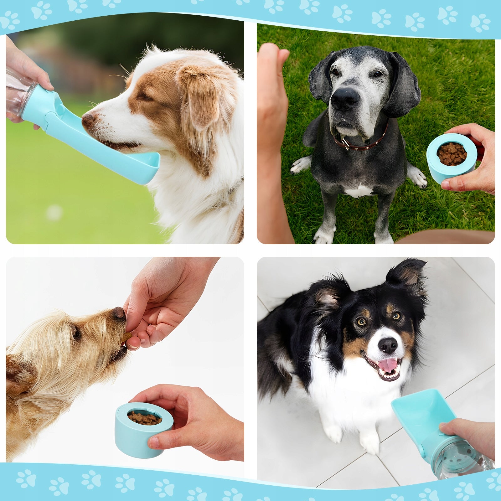 Dog Water Bottle with Bowl Tourist Drinker Folding 2in1 Capacity 0.32 l