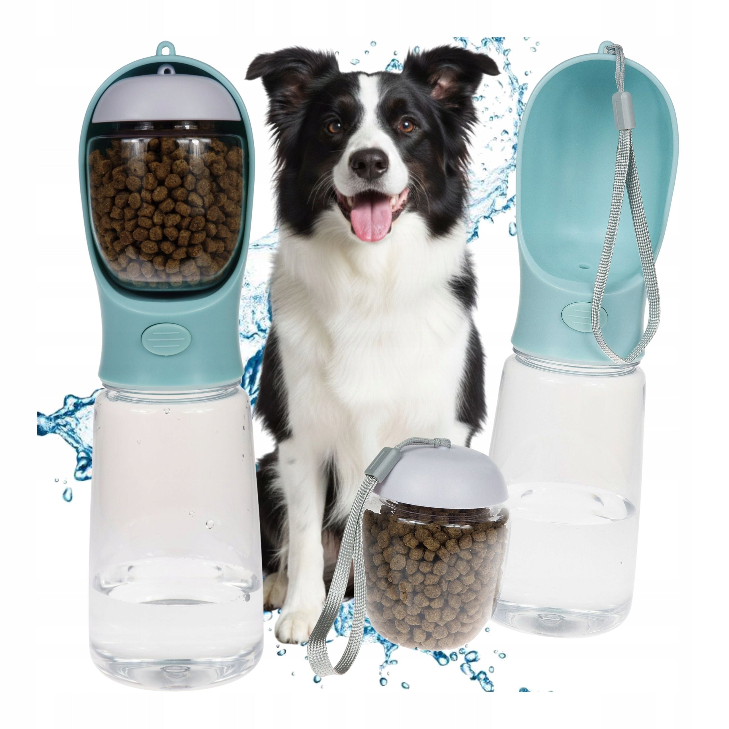 Dog Water and Food BOTTLE with Bowl 3in1 Tourist BOTTLE 550ml for Summer
