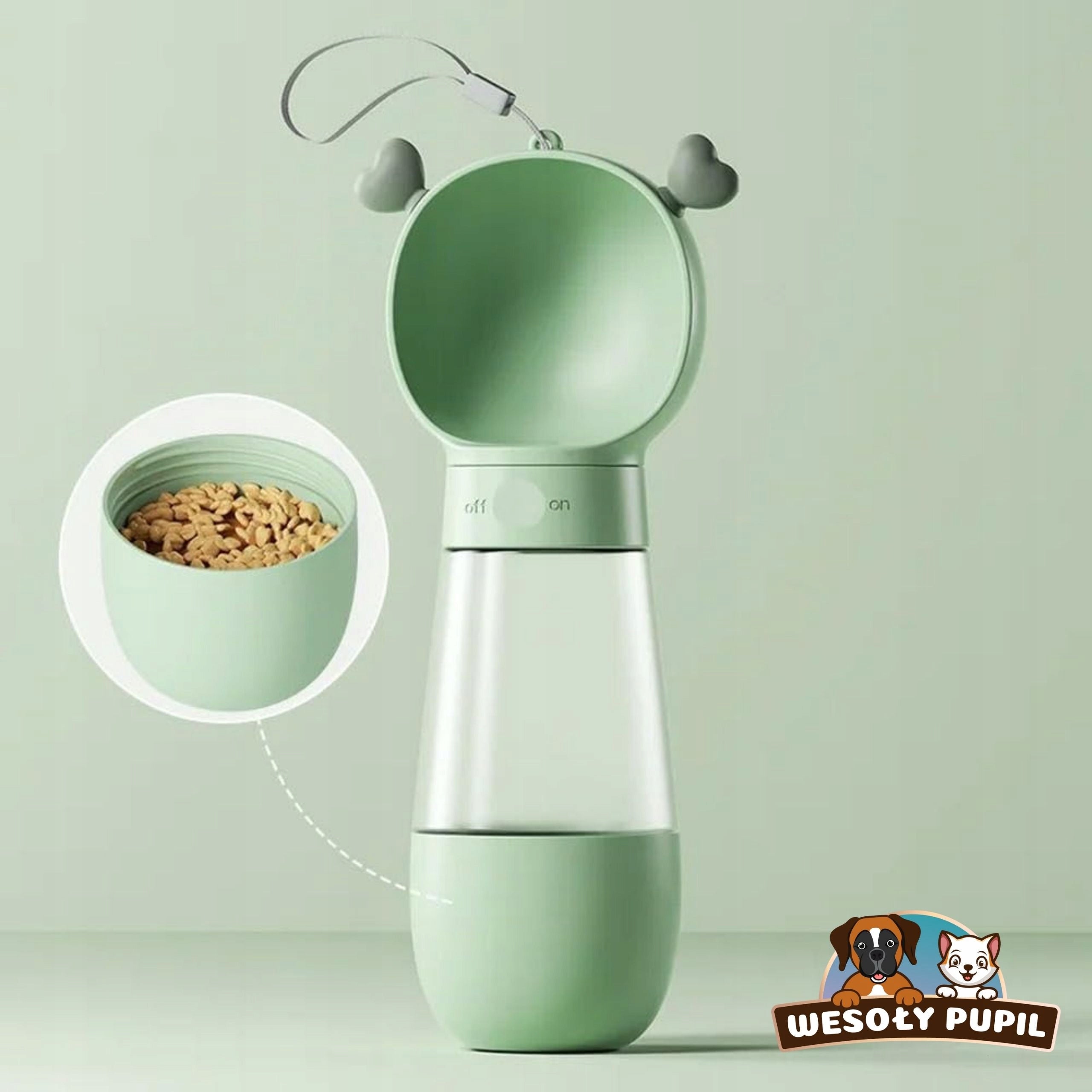 Dog Water and Food BOTTLE with Bowl 3in1 Tourist BOTTLE for Summer Additional color colorless