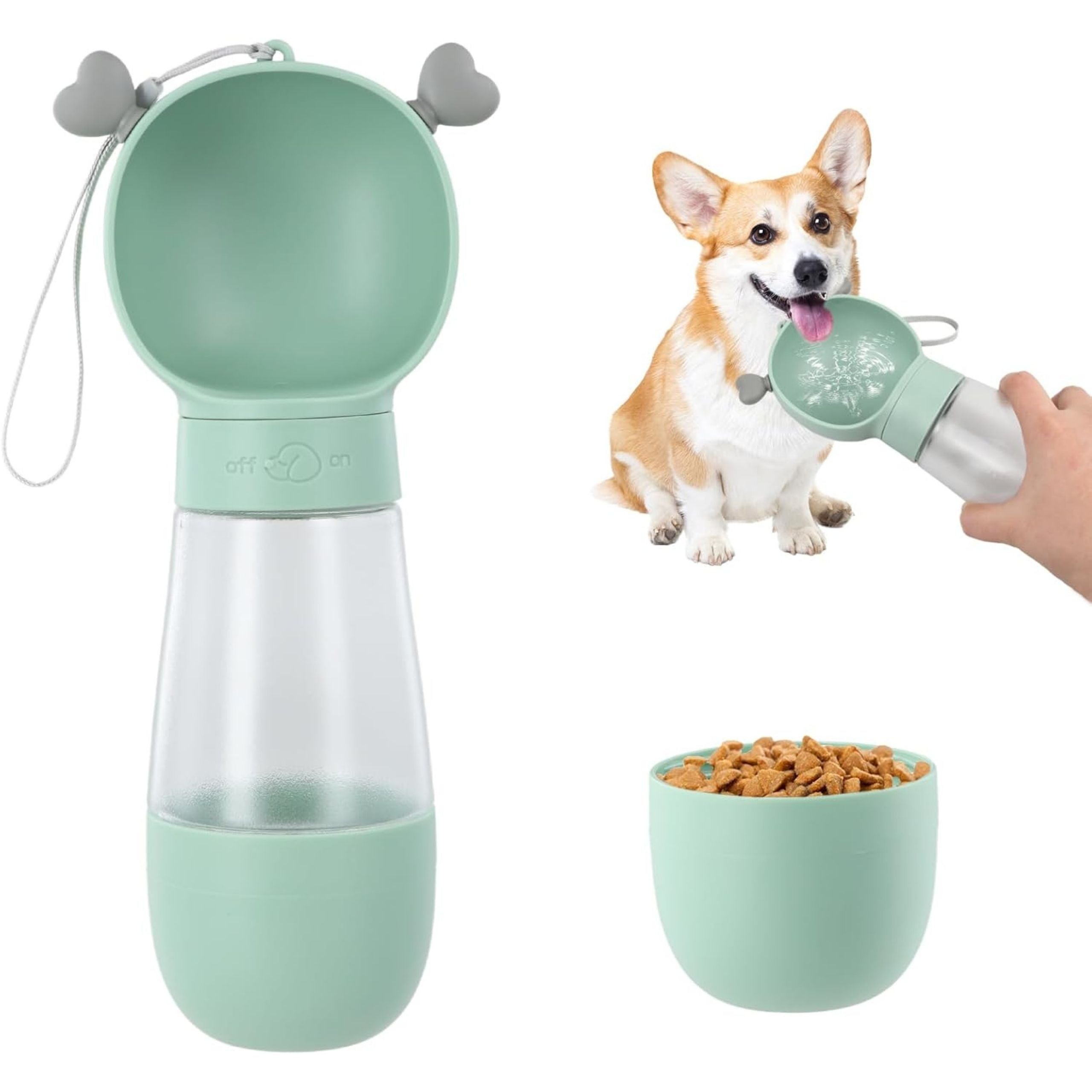 Dog Water and Food BOTTLE with Bowl 3in1 Tourist BOTTLE for Summer Packaging status original