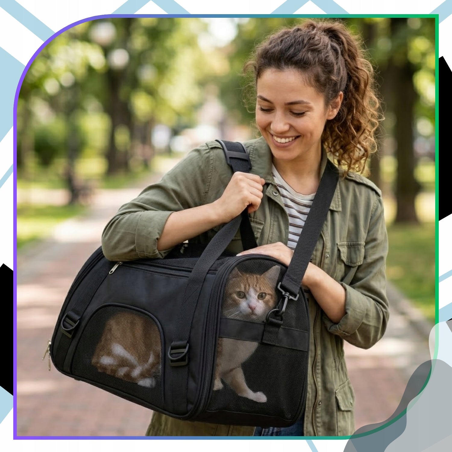 Dog and Animal Cat Transporter Large Travel Waterproof Breathable Main material synthetic material