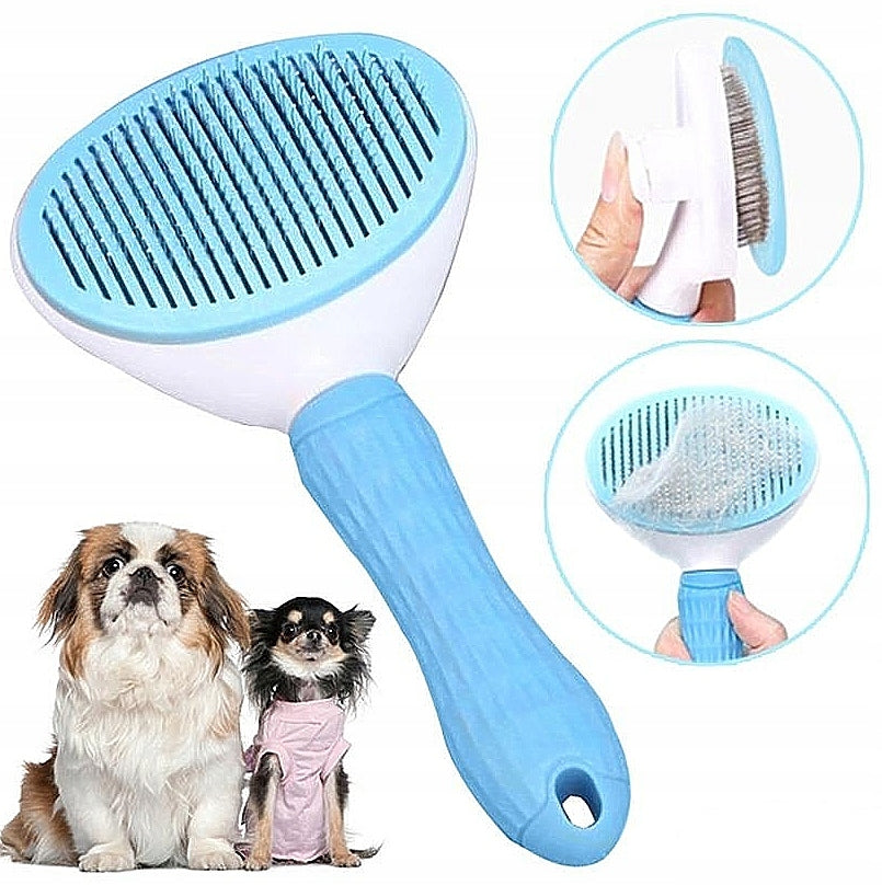 Dog and Cat Brush Self-Cleaning Poodle