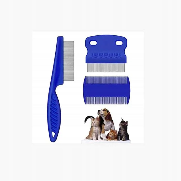 Dog and Cat Flea Comb Stainless Steel Set of 3