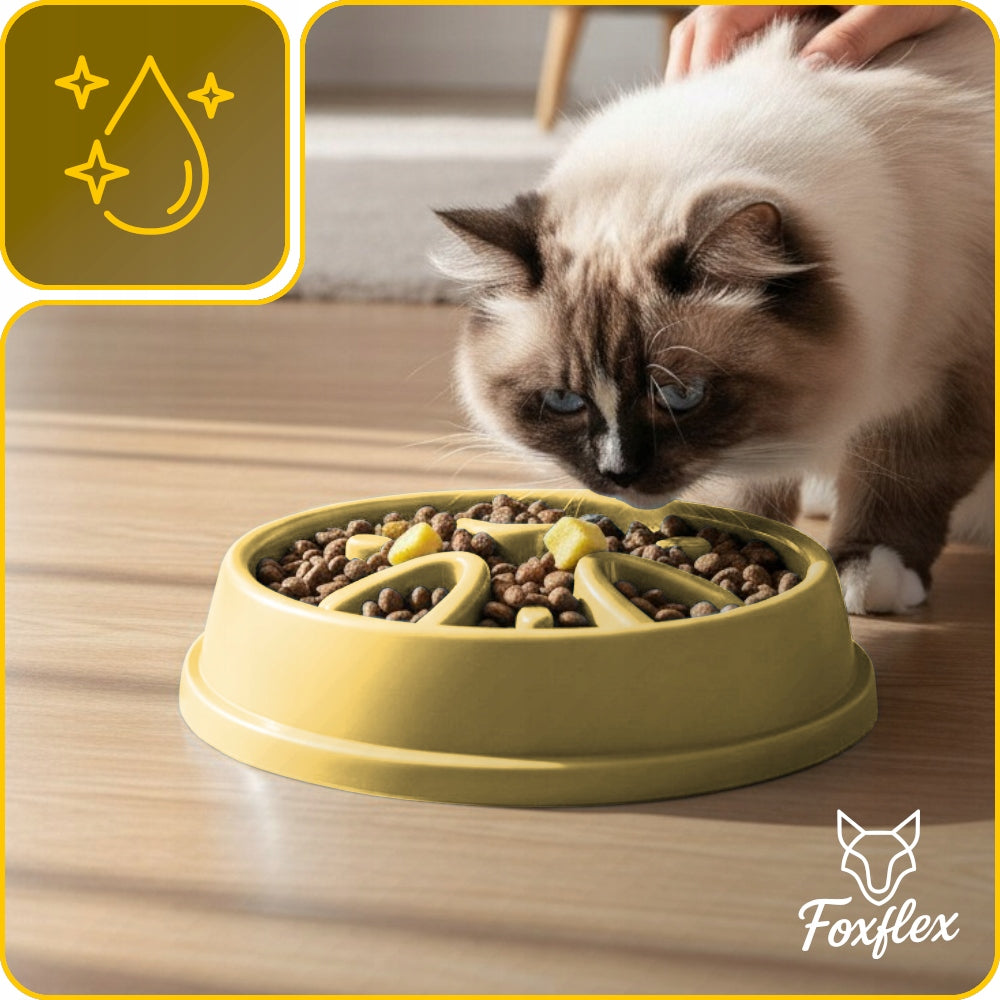 Dog and cat bowl slowing down food large interactive maze Material made from a synthetic material