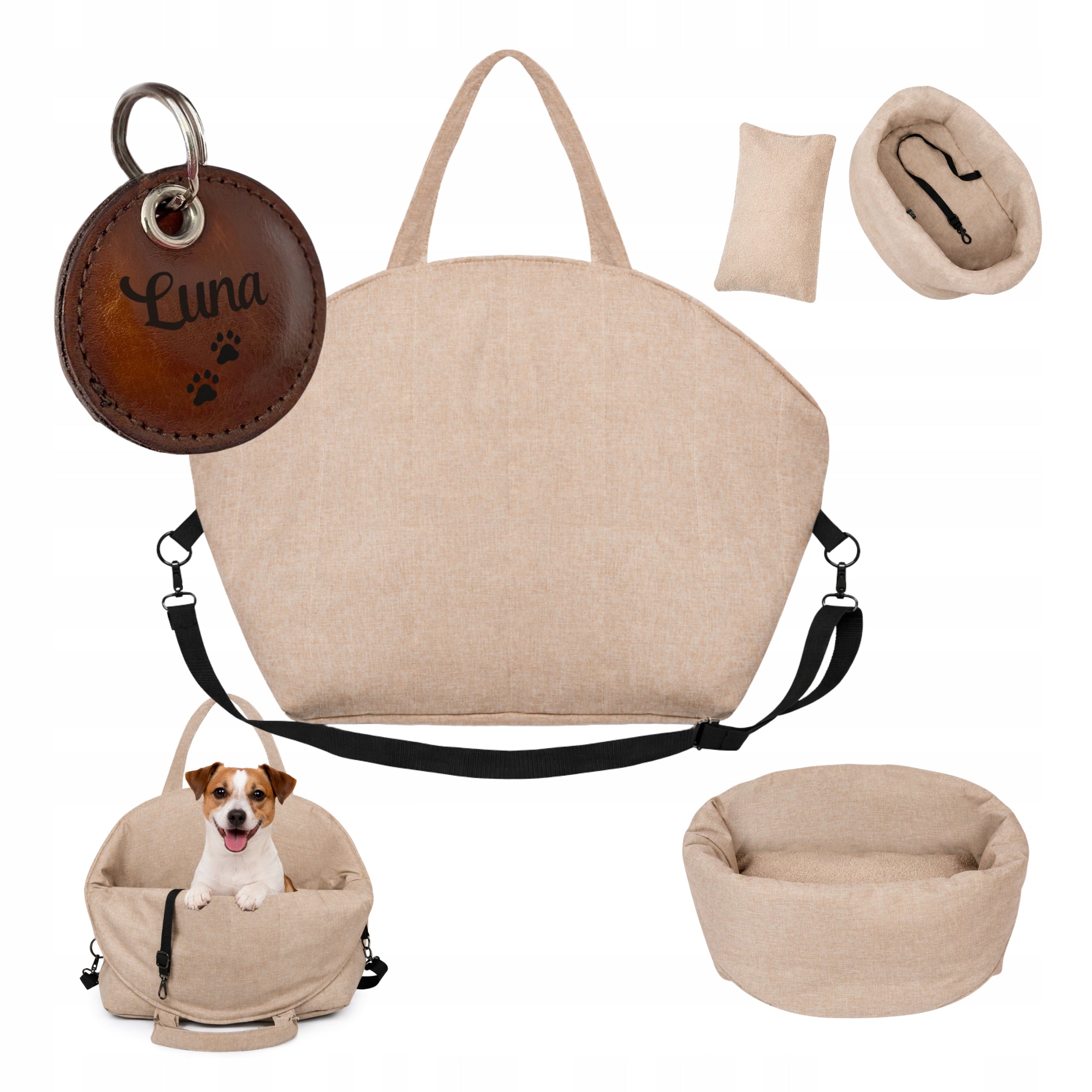 Dog bag to carry 3in1 carrier transporter bed FREEBIE keychain