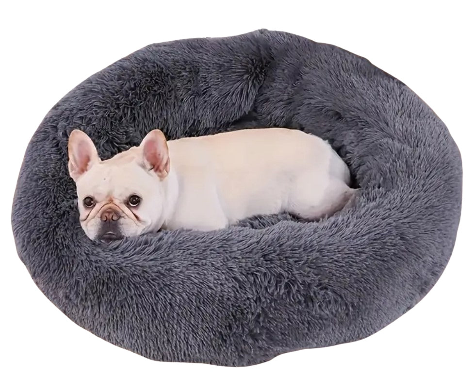 Dog bed CAT hairy DONUT 60x60cm L sofa BED GREY 89