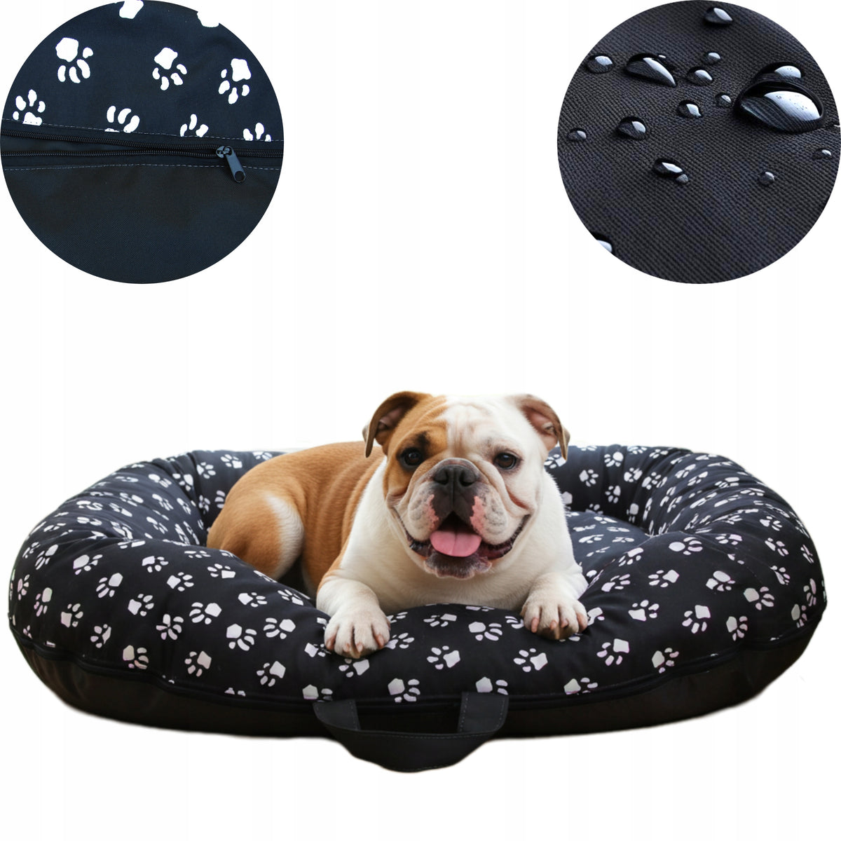 Dog bed MEDIUM pontoon with zipper FOR WASHING playpen couch L 100/70 R.3