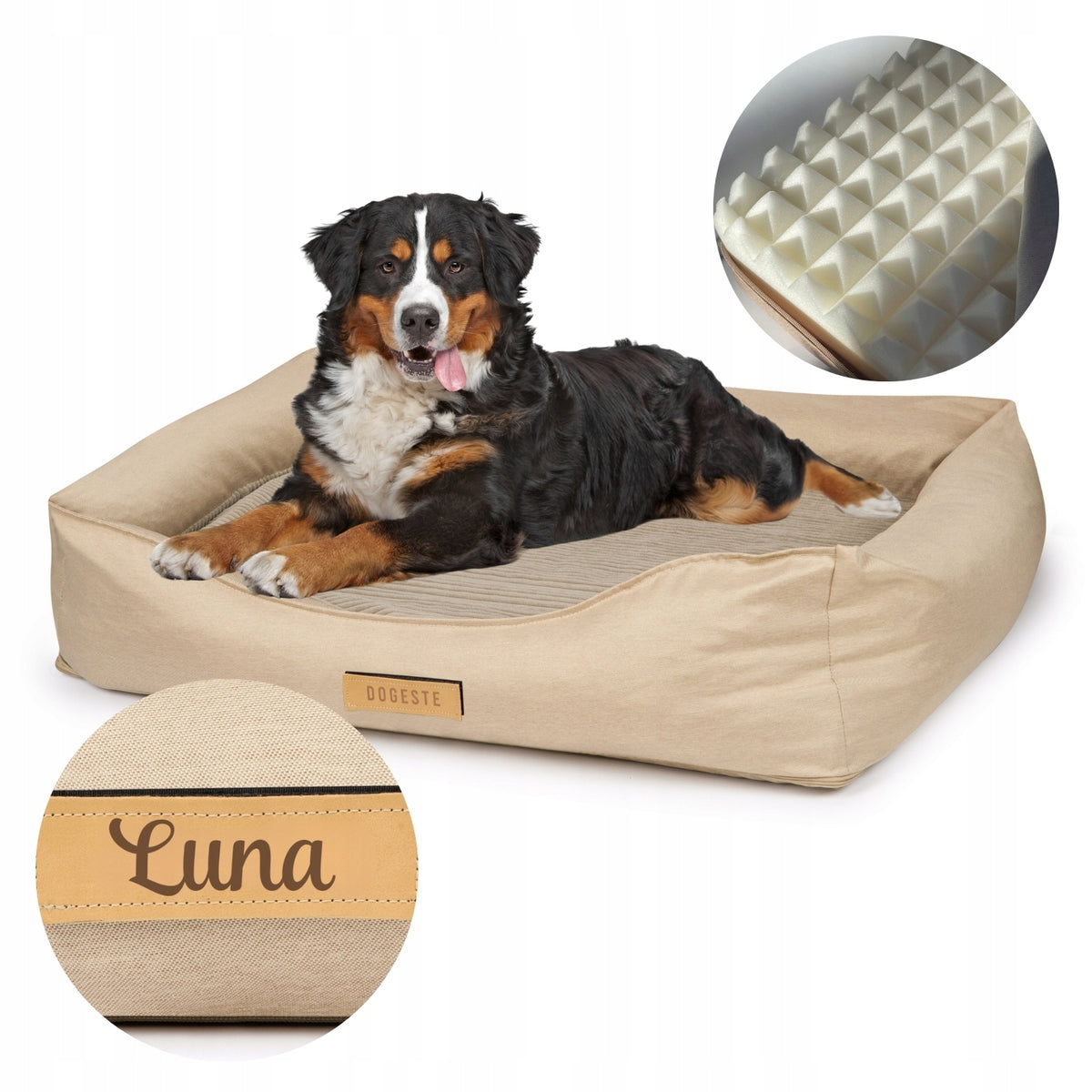 Dog bed ORTHOPEDIC Bedding Couch XXL ENGRAVING name FREEBIE